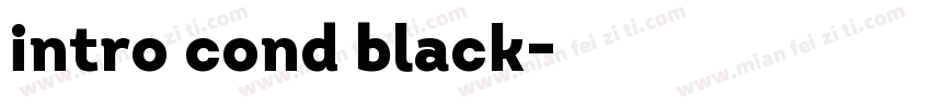 intro cond black字体转换